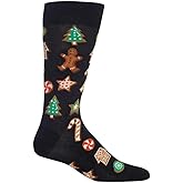 Hot Sox Mens Christmas Cookies Socks, 1 Pair, Mens Shoe 6-12.5