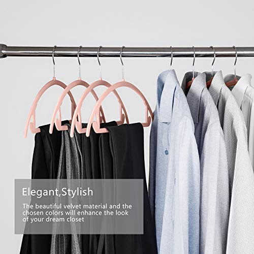 Premium Velvet Hangers No Shoulder Bumps Suit Hangers with Chrome
