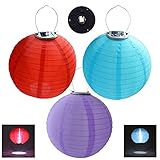 HKBAYI 3PCS/set 30cm Solar Powered Hanging Oriental 12
