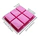 BAKER DEPOT Rectangle Silicone Mould for Handmade Soap Cake Bread 6 Holes, Set of 2