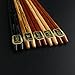 5 Pairs Chopsticks, KUAHAIHINTERAL Japanese Natural Wooden Chop Stick Reusable Classic Style Chopstick Set with Delicate Box as Present Gift (Natural Wood)