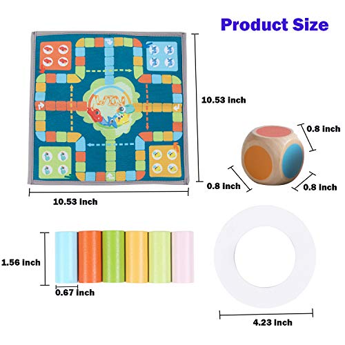Joqutoys Wooden Stacking Board Game Flying Chess Flight Game and Wobbly Tower Collapse Pisa Tower Building Blocks Game 2 in 1 Learning Toys Family Game for Kids Ages 3 and Up - Thumbnail 6
