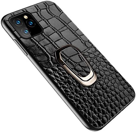 WYKDA Case iPhone 11/iPhone 11 Pro/iPhone 11 Pro Max Crocodile Pattern Leather Cover Shockproof Slim Full Leather Phone Case Scratch-Resistant Business Protective Case,Black,11ProMax