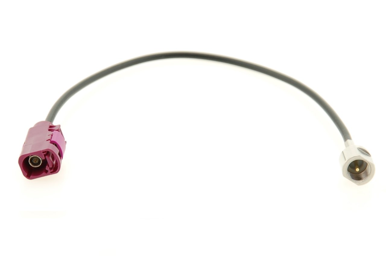 Alda PQ Antenna Extension cable 20cm, RG174 for FME/M to Neu Fakra/F Bordeaux Code D