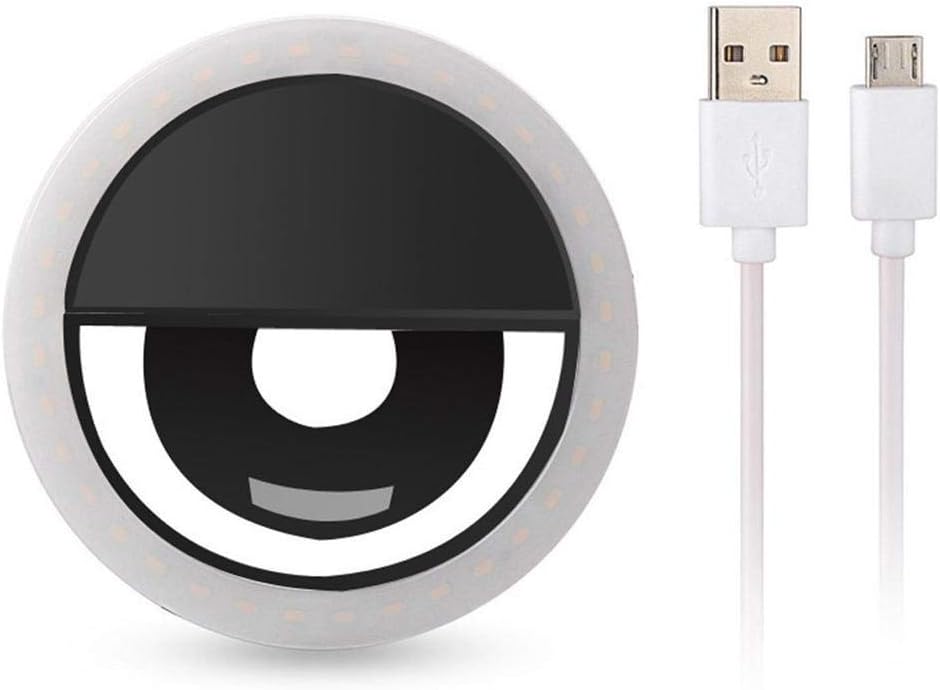DREZZED USB Charge LED Camera Phone Photography Selfie Ring Light On