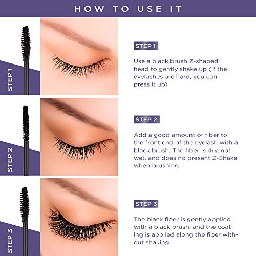 2-in-1 4D Silk Fiber Lash Mascara & Fiber Set, Advanced Waterproof Smudge-Proof Formula, Bolder Fuller Thicker Eyelashes, Long-Lasting Clump-free Hypoallergenic [Black] - Thumbnail 4
