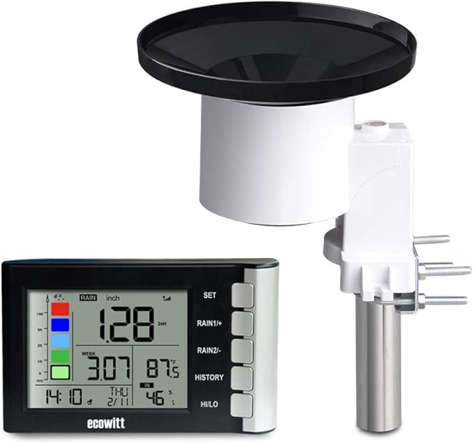 ECOWITT WH5360B Wireless Rain Gauge High Precision Digital 3in1