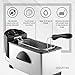 Gourmia GDF300 Compact Electric Restaurant Deep Fryer - 1 Basket - Dual Temperature and Timer Dials - 3L - 12 Cups - 2 ½ Lb Food Capacity - Anti-Odor - 1500W - Stainless Steel - Free E-Recipe Book
