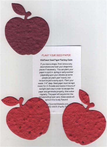 12 Plantable Apple Seed Shapes in a Bag