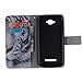 C7 Case Alcatel One Touch Pop C7 Kickstand Case,Bat King Tribe Mighty Tiger Pattern Premium Leather Wallet Flip Kicstand Case Cover With Magnetic Closure For Alcatel One Touch Pop C7