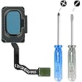 MMOBIEL Home Button Fingerprint Touch Sensor Flex Compatible with Samsung Galaxy S9 / S9 Plus 2018 - Flex Cable Connector - Replacement - Incl. Screwdrivers - Black