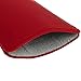 iGadgitz Premium Pouch Sleeve Red Leather Case Cover for Apple iPhone 7, 6S & 6 4.7
