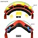 ZIONOR X Ski Snowboard Snow Goggles OTG Design for Men Women Adult with Spherical Detachable Lens UV Protection Anti-fog (VLT 21% Red Frame Revo Red Lens)