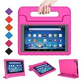 BMOUO Case for All-New Fire HD 8 2017/2018 - Light Weight Shock Proof Convertible Handle Kid-Proof Cover Kids Case for All-New Fire HD 8 Tablet (7th and 8th Generation, 2017 and 2018 Release), Rose