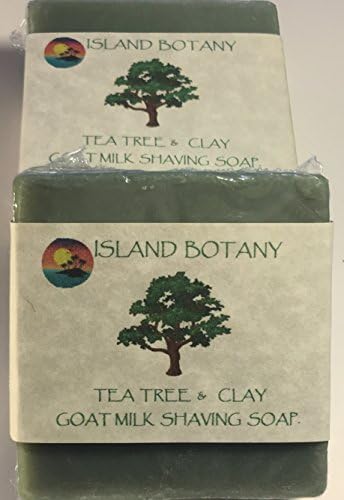 2 Pk. Tea Tree &amp; Green Clay Goat Milk &amp; Glycerin Face &amp; Legs Saving Soap, Moisturizing, calming, creamy. Natural anti-inflammatory, anti-fungal, antimicrobial, anti-viral, &amp; antibacterial. 10 ozs.