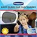 Car Window Shade - Large (2 Pack) by LYFESMART for SUVs and Minivans| Premium Baby Car Sun Shade | Easy Cling Kids Car Sunshade | For infant in car seat rear facing blocks UV Rays (SUV's & Minivans)