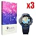 Screen Protector, Lamshaw 9H Tempered Glass Screen Protector for CASIO Smart Watch WSD-F30 Protrek Smart (WSD-F30-3 Pack)