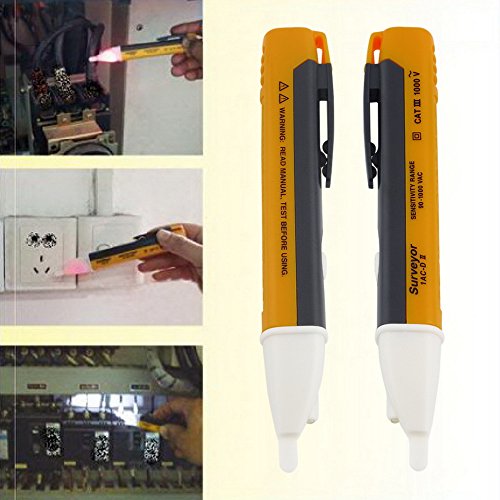 Socket Wall AC Power Outlet Voltage Detector Sensor Tester Electric Test Pen LED Light Voltage Indicator 90-1000V