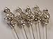 Package of 5 Pearl and Crystal Bouquet Accent Pins - Jewelry for Your Bouquet!