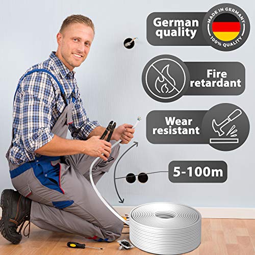 Feuchtraumkabel Stromkabel von 5m bis 50m Mantelleitung NYM-J 5x6 mm² Elektrokabel Ring für feste Verlegung (5m) – Bild 6