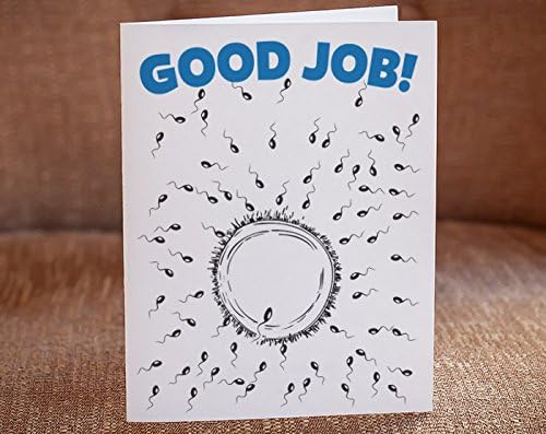 Good Job! (Sperm and Egg) - Letterpress Congratulations Card