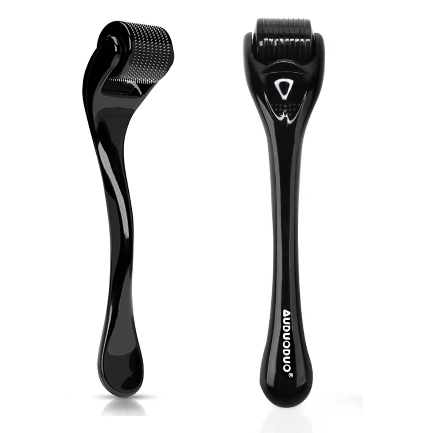 AUDUODUO® Derma Roller 0.3 mm with REAL SILVER Needles – Advanced Needle Alignment Tech microneedle 540 Beauty Roller for Skin Care Anti-Wrinkles Hair Loss Stretch Marks Body Scars Acne Scars — image 1