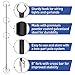 Holiday Styling String Light Poles for Outdoors (1 x 9ft) Push Down Middle to Stay Strong Straight and Sturdy with LED Hanging Solar Bulbs for House Garden Cafe Wedding Party