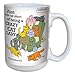 Hilarious Aunty Acid One Cat Short Large Coffee Mug, 15-Ounce Cup lm43902 - Funny, Unique, Novelty Gag Gifts for Cat Lovers - Tree-Free Greetings