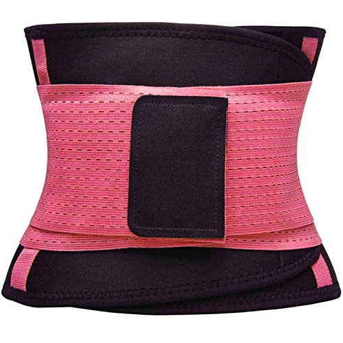 Waist Trainer Belt Waist Cincher Trimmer Slimming Body Shaper Belts Sport Girdle for Women (Pink1, X-Large)