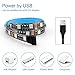 USB LED Strip Lights Kit, Bias Lighting with RF Remote Controller, IP65 Waterproof Flexible Strip Light, 5050 RGBW, 5V USB Cable TV Backlight Kit, Lighting Rope for TV, TV Lights, LED Strip (6.56ft)