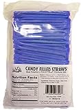 Albert's Splash Candy Filled Straws, Blue, Blue Rasberry Flavor, 240 Pieces