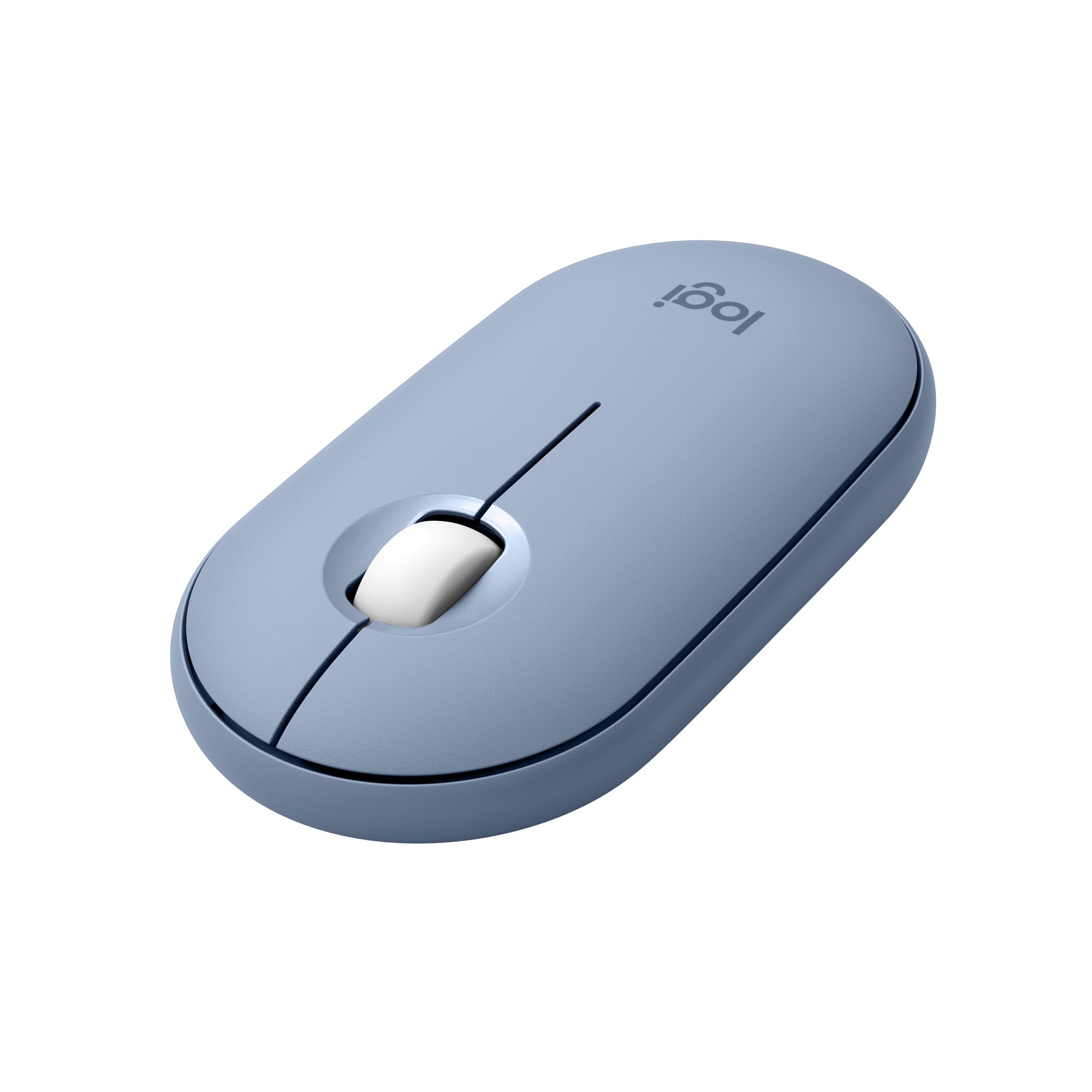ロジクール ワイヤレスマウス PEBBLE MOUSE2 M350sBL 薄型 静音 Bluetooth Logi Bolt マウス 無線 ワイヤレス 左右対称 Easy-Switch 4000dpi 電池寿命24ケ月 windows mac Chrome Android iPad M350 ブルー 国内正規品商品画像