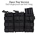 Outry M4 M16 AR-15 Type Magazine Pouch Mag Holder - Triple/Double/Single Airsoft MOLLE Mag Pouch - Open Top Version - Triple - Black