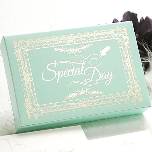 卓越 芳名帳 パレット 無地カードタイプ カラー ターコイズ テンプレート付 結婚式 ゲストブック