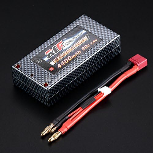 Giant Power 7.4V 4400mAh 2S 90C Lipo Battery T Plug Hardcase Pack Split Connection