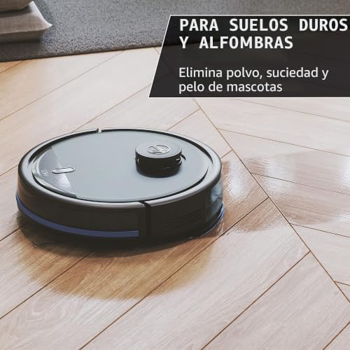 Robot Aspirador y Friegasuelos, Navegación Láser, Wi-Fi, Base de Carga con Retorno Automático, Sensor de Obstáculos, Mapa Personalizable del hogar, Programable [HG5]