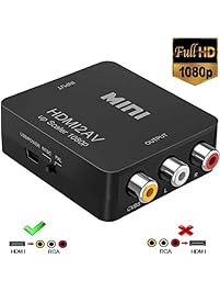 HDMI to AV Converter,1080p HDMI to 3RCA CVBS AV Composite Video Audio Adapter
