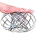 El-fmly Kinetic Rings: Flow Toy, Fidget Slinky, Stainless Steel Springs, 3D Sculpture Magic Game Toy for Kids Adult (5 Inches Rainbow Flow Ring)