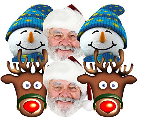 aptafêtes – stsmp92 – 6 Masks Adult Party Christmas Card – One Size