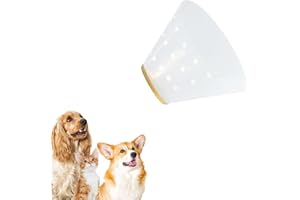 WishLotus Cat Cone Recovery, Soft Comfortable Adjustable Elizabethan Cat Collar, Pet Recovery E-Collar, Anti-Bite/Lick Pet Collar for Cat, Small Medium Dog, Rabbit (M, White)