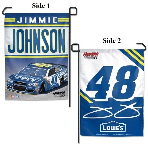 Jimmie Johnson 2 Sided NASCAR Garden Flag #48 Double Design
