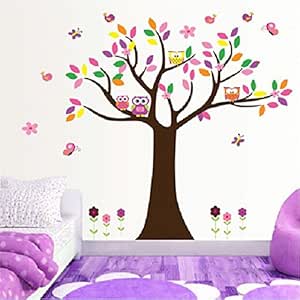 Animal Búho Árbol Vinilo Pared Pegatinas para niños habitaciones niños