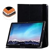 Chuwi Hi10 Plus Case - AVIDET Slim-Book Stand PU Leather Case Cover for Chuwi Hi10 Plus (Black)