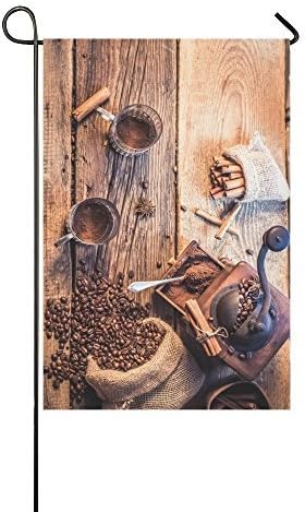 Custom Smell of Freshly Grinded Coffee Yard Garden Flag 12 x 18 Inches