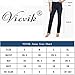 VICVIK High Waist Women Knee Skinny Denim Distressed Ripped Boyfriend Jeans (L, Black)