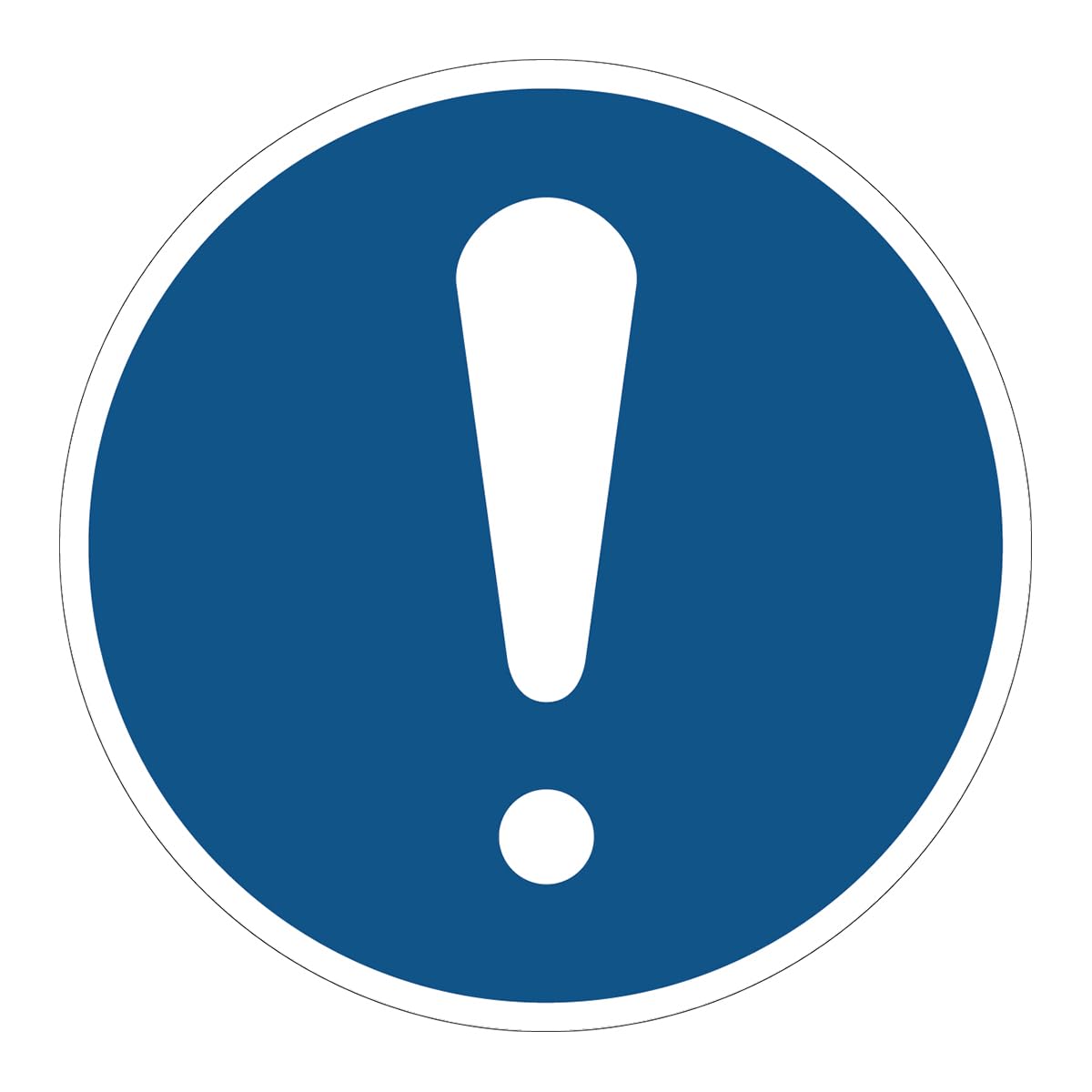 Mandatory NF ISO7010 Mandatory Mandatory Sticker - Round Laminated Laminated Sign - Water and UV Resistant - General Mandatory Sign - Diameter 60 cm