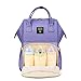 Sunveno Mummy Maternity Nappy Bag Brand Large Capacity Baby Bag Travel Backpack Desiger Nursing Bag for Baby Care (Purple)