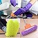 FEATHERHEAD Bontip 4 Pairs (8 Pieces) Unisex Washable Dust Mop Slippers Shoes Microfiber Cleaning House Mop Slippers Multifultional Floor Cleaning Shoes Cover for House Kitchen Office (Free Size)