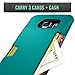 Galaxy S6 Edge Wallet Case - Vault Slim Wallet by Silk - Ultra Slim Protective Credit Card ID Cover (Pacific Green)