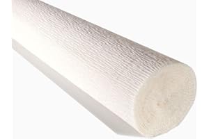 Crepe Paper Roll, Premium Italian Heavy 180 g, 13.3 sqft, White